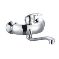 Taizhou long spout single lever zinc kitchen taps wall mounted