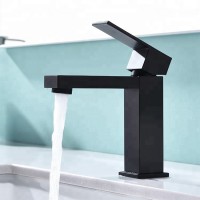 Modern cUPC UPC Sanitary Wares Black Single Hole Handle Bathroom Face Basin Sink Water Body Faucet Tap Taps Mixer