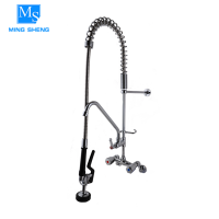 Best sanitary ware manufacturers china commercial restaurant faucet wall mount single outlet tap with sprayer