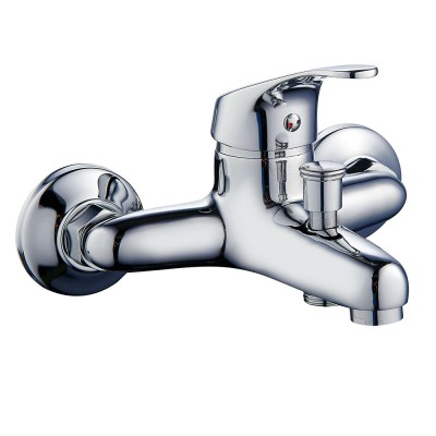 China two way single hole wall mount zinc bath shower mixer tap